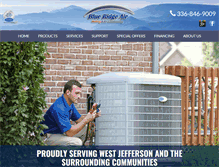 Tablet Screenshot of blueridgeairnc.com